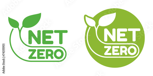 Net zero emblem - carbon neutrality emblem