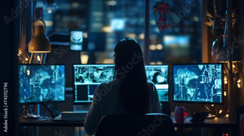 person working on a computer