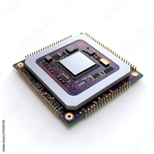 PC processor with white background, white background pc processor newest generation, pc hardware, pc chip photo