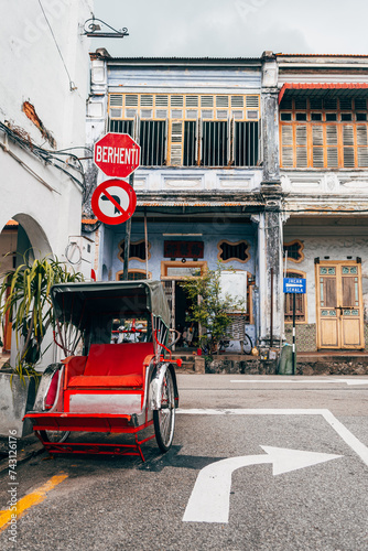 street view of george town, malaysia photo