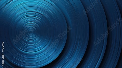 Blue Metal background with realistic circular brushed texture