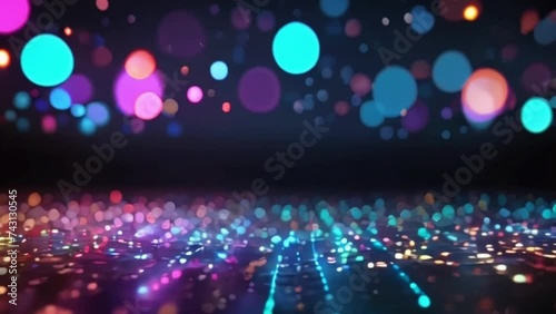 Video. The highlights and bokeh are multi-colored. AI generative.