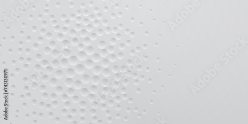 Abstract background in white colors with many concave small circles