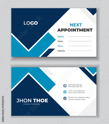 Quadro su tela Corporate Business Next Appointment Card Design