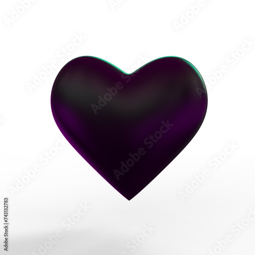 3d render hearts love shape valentine day concept isolated illustration 