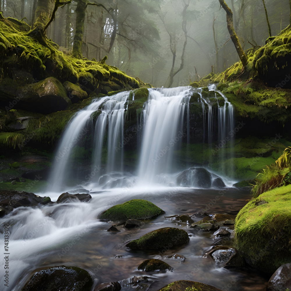 Obraz premium waterfall in the forest