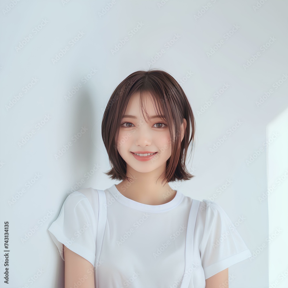 10代の微笑む美しい女性 10代の微笑む美しい女性