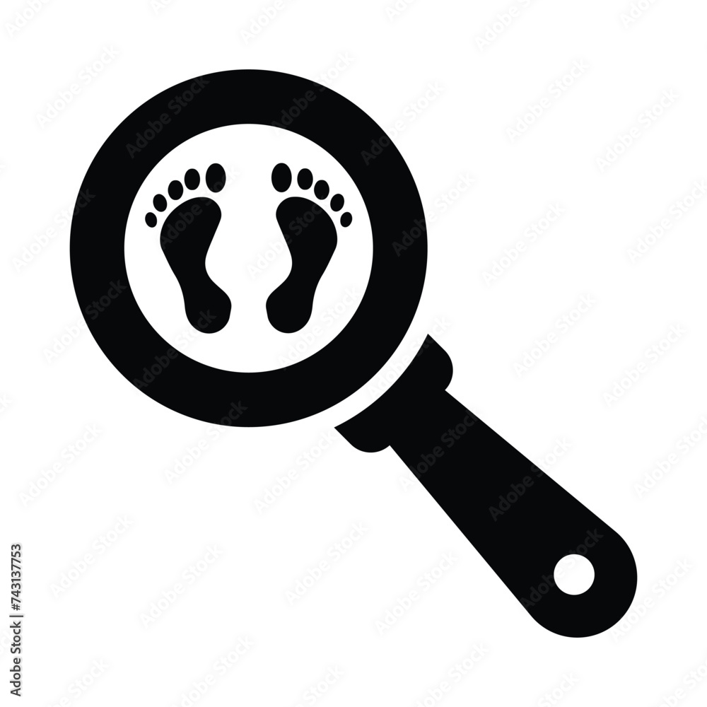 Footprint Searching Icon