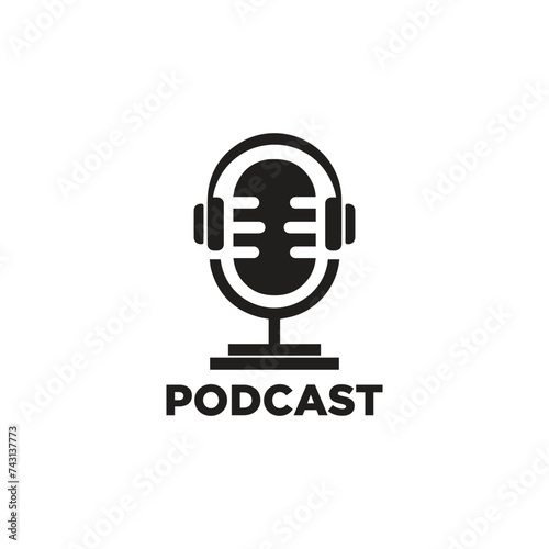 Podcast Logo Simple Design Simple