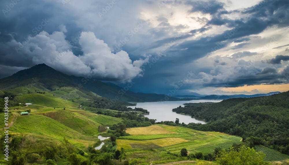 cloudy sky in rainy season