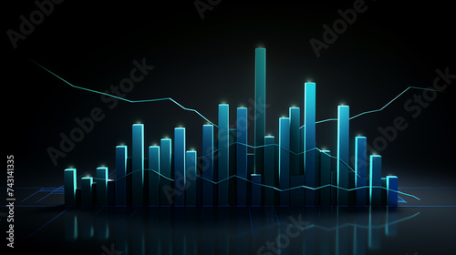 Bar Chart Stylized Business Modern Illustration Background