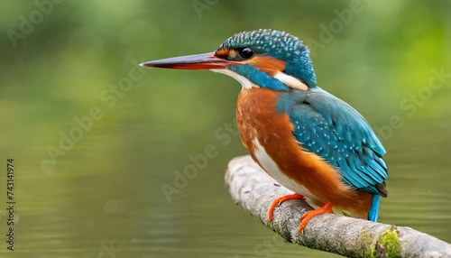 kingfisher on branch photo