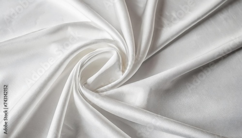 white silk cloth close up white silk satin fabric background illustration