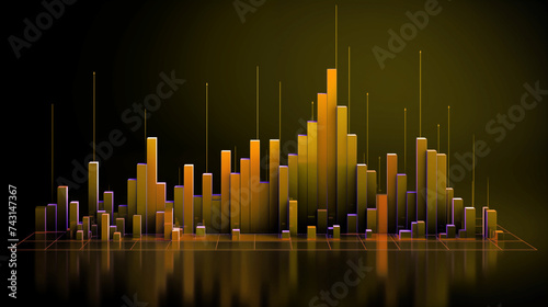 Bar Chart Stylized Business Modern Illustration Background