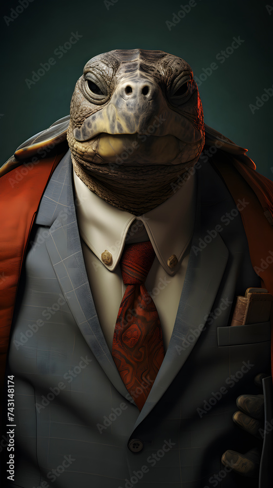 Turtle in a suit, suit turtle, business turtle, turtle in a business suit