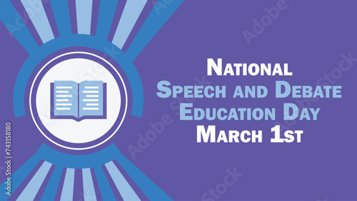 National Speech and Debate Education Day vector banner design. Happy National Speech and Debate Education Day modern minimal graphic poster illustration.