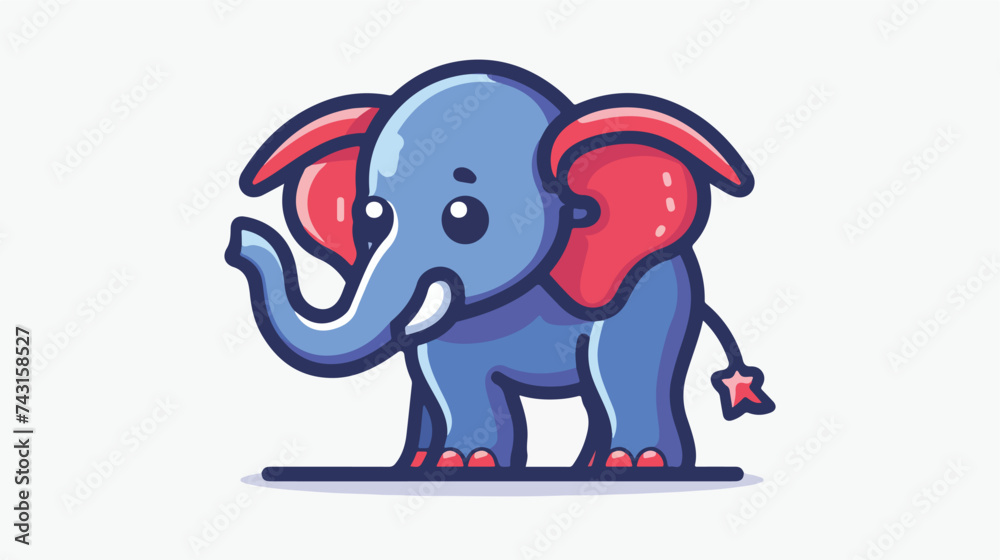 Republican party emblem isolated icon vector illustration