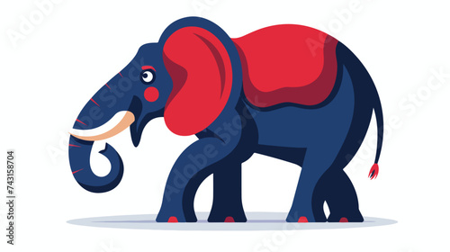 Republican political party animal vector illustration