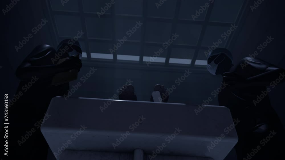 Two doctors standing in fron of a corpse in the morgue and ready to execute an autopsy Two doctors standing in fron of a corpse in the morgue and ready to execute an autopsy