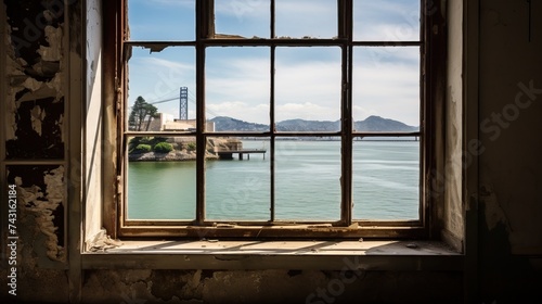 The Alcatraz Federal Penitentiary was a high-security Federal prison on Alcatraz Island, which operated from 1934 to 1963. This is the visitation window of the prison.