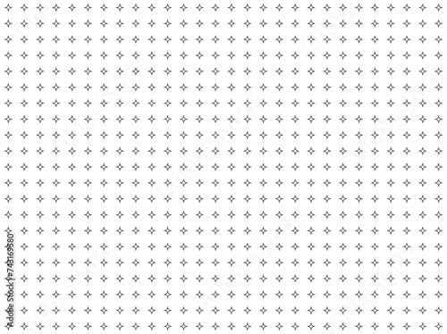 Obraz na płótnie GRILLE DE PETITS ÉCLAIRS. Points en forme de petites étoiles transparentes monochromes. Illustration vectorielle w salonie