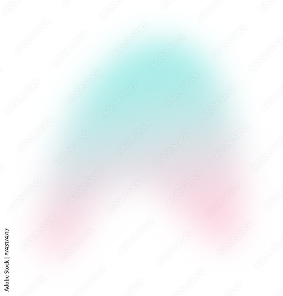 Fototapeta premium Abstract gradient transparent blur. Pink and Turquoise Gradient blob shape design element