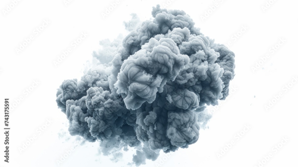 Dense explosion with isolated background generative ai Dense explosion with isolated background generative ai
