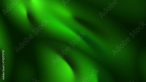 Stylish flexible black-green background for presentation. Poisonous embossed abstract texture pattern. Smooth, plastic modern wavy, flowing gradient in green tones. Neon holographic grass cloth.