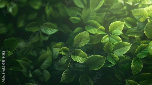 Green leaves background. Natural transparent green leaves plants using as spring background cover page environment ecology or greenery wallpaper  © Ziyan