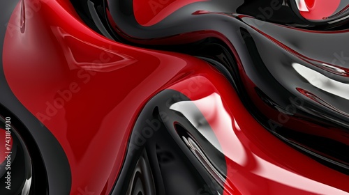 Superhero Woozie Abstract Background with High Contrast Red and Black Waves © Superhero Woozie