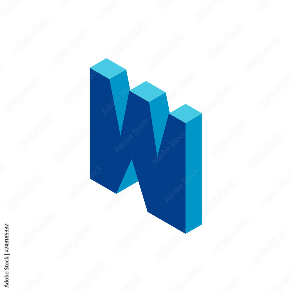 Fototapeta premium Monogram W design vector logo. Monogram initial letter mark W logo design. Monogram design vector logo. Monogram initial letter mark W logo design. Simple W monogram. Monogram W design logo