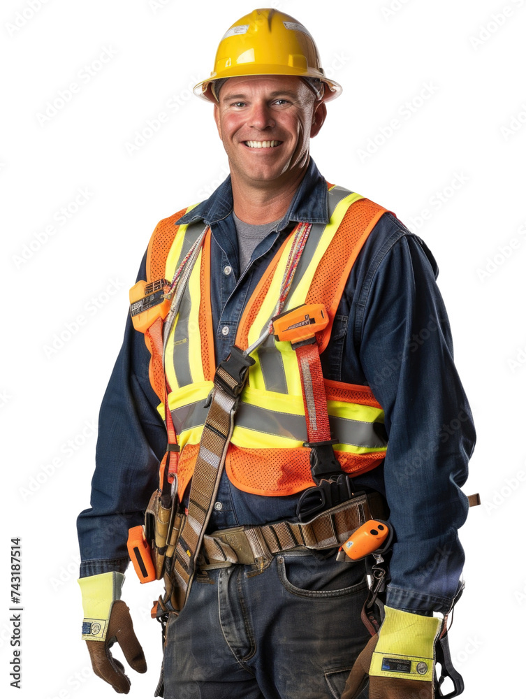 Construction labour in transparent background Construction labour in transparent background