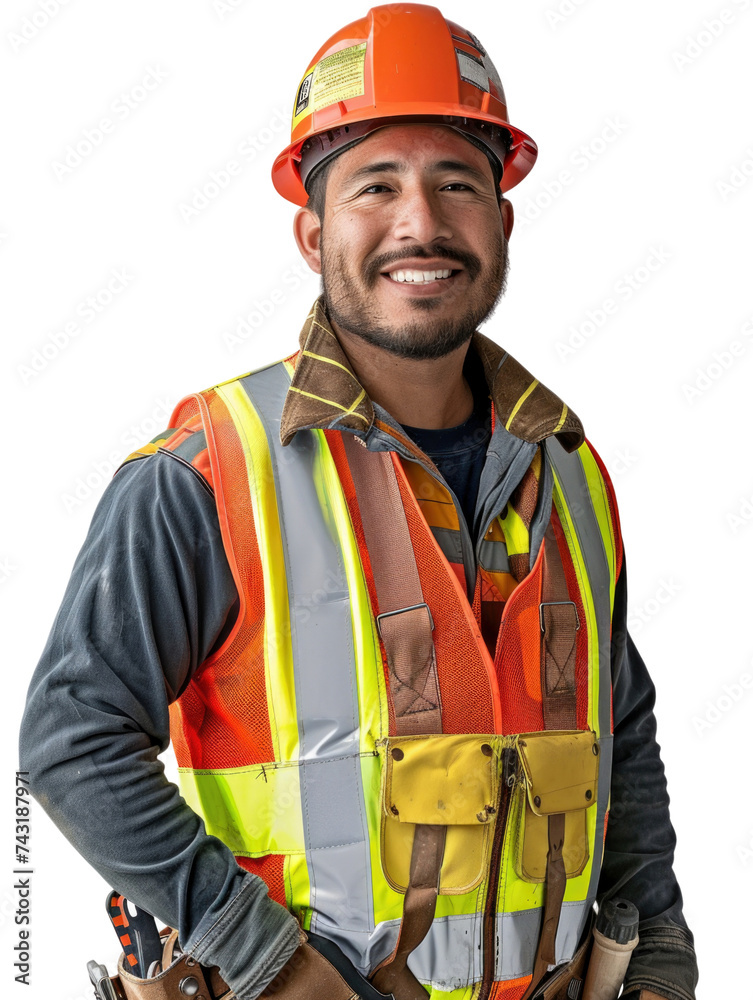 Construction labour in transparent background Construction labour in transparent background