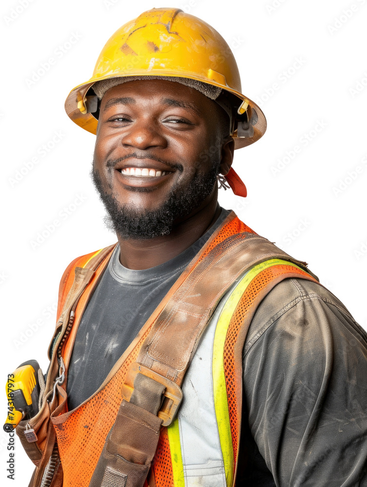 Construction labour in transparent background Construction labour in transparent background
