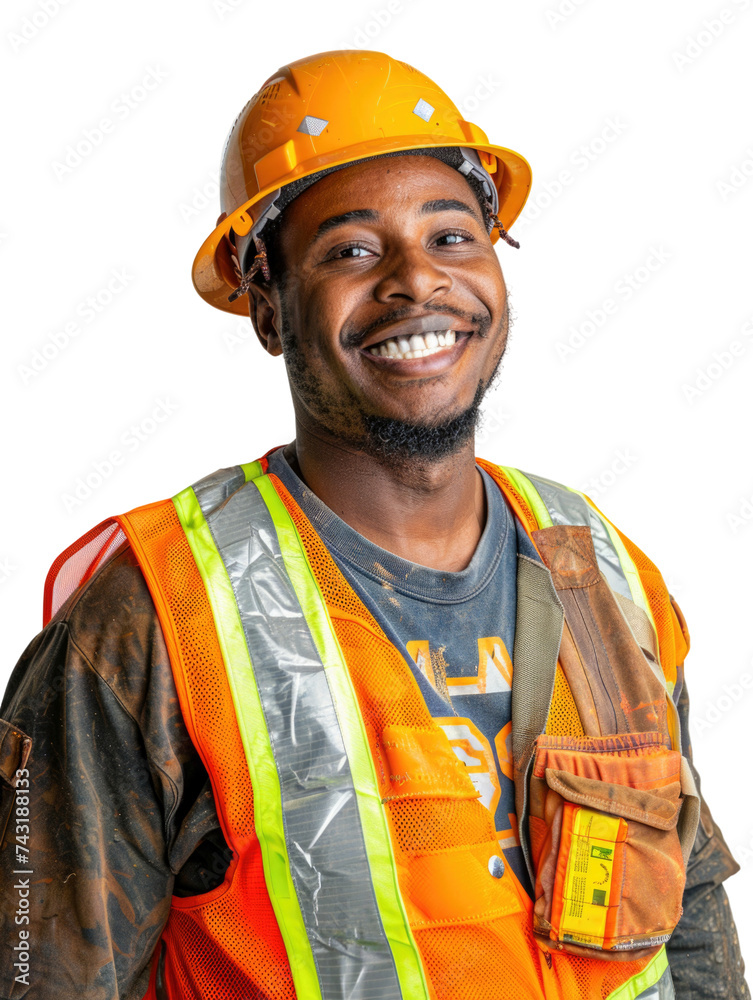 Construction labour in transparent background Construction labour in transparent background