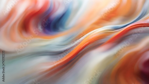 A uniformly blurred image, creating an impression of serene movement, with colors flowing gently into one another. generative AI