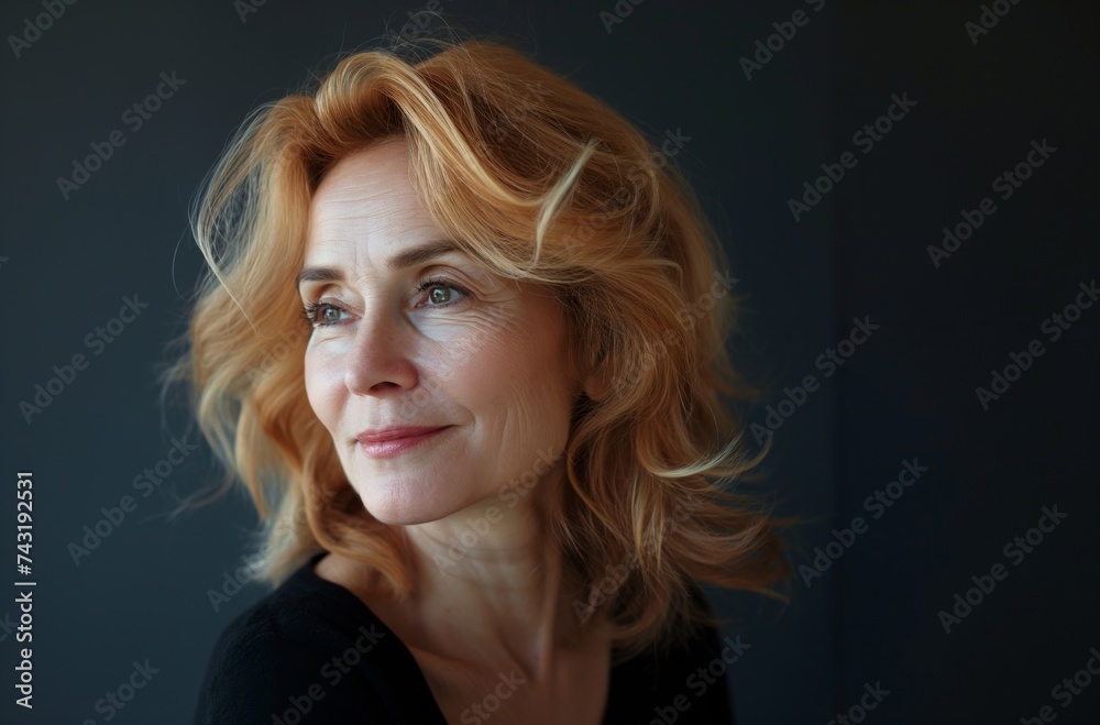 Mature woman with golden hair Mature woman with golden hair
