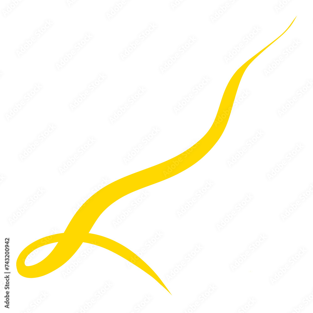 Yellow Squiggle Line Curved Divider Yellow Squiggle Line Curved Divider