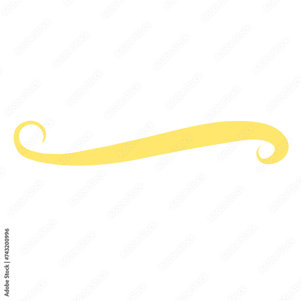 Yellow Squiggle Line Curved Divider Yellow Squiggle Line Curved Divider