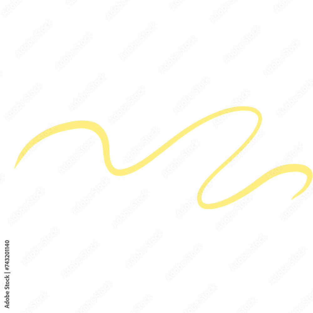 Yellow Squiggle Line Curved Divider Yellow Squiggle Line Curved Divider