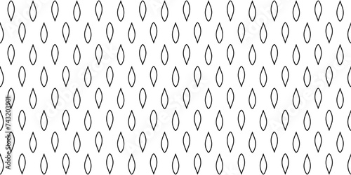 Hollow drops seamless pattern. Empty drops Minimalist seamless vector background. For print on fabric or paper. Vector illustration, flat design. Black and white seamless pattern.