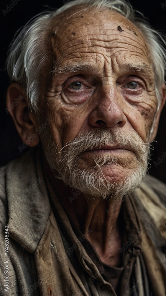 Portrait of an Elderly Man Reflecting on Life Portrait of an Elderly Man Reflecting on Life