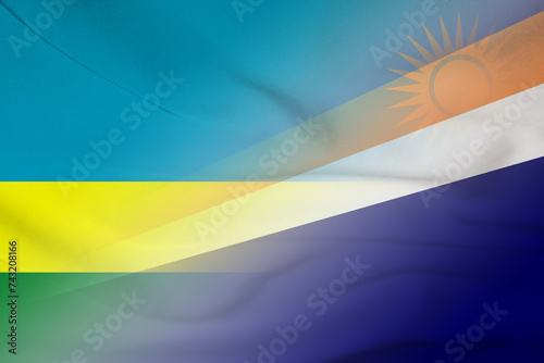 Rwanda and Marshall Islands official flag international negotiation MHL RWA photo