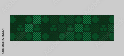Saint patrick day pattern horizontal banner design