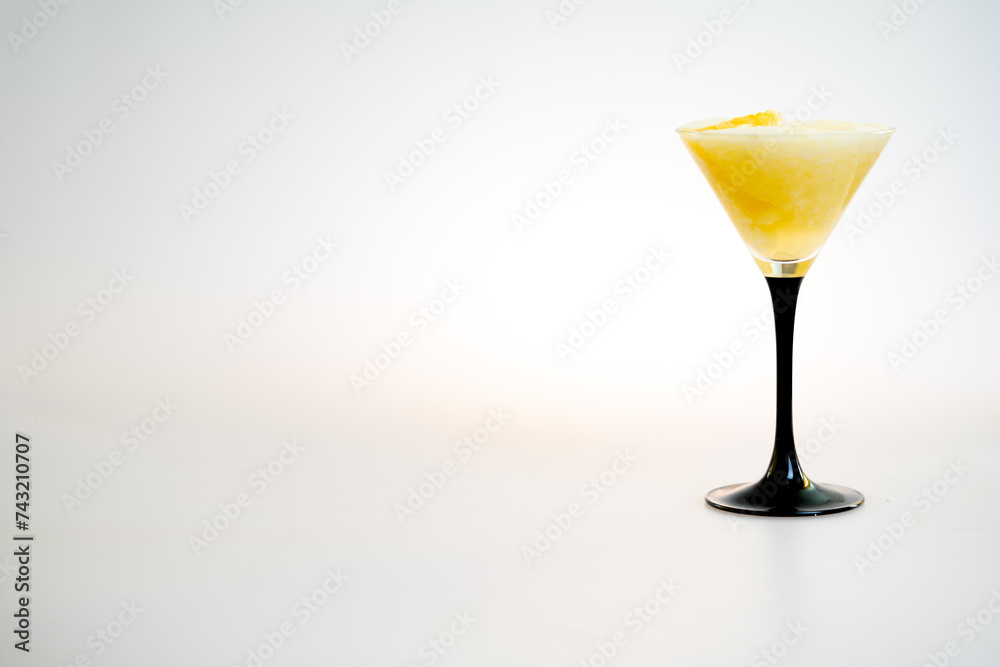 pineapple cocktail isolated on white background