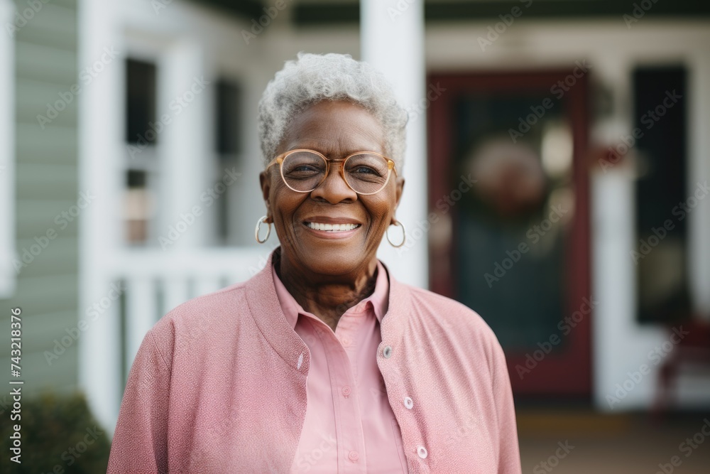 Portrait of a smiling elderly woman outdoors Portrait of a smiling elderly woman outdoors