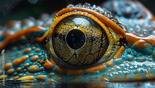 Close up of reptile eye