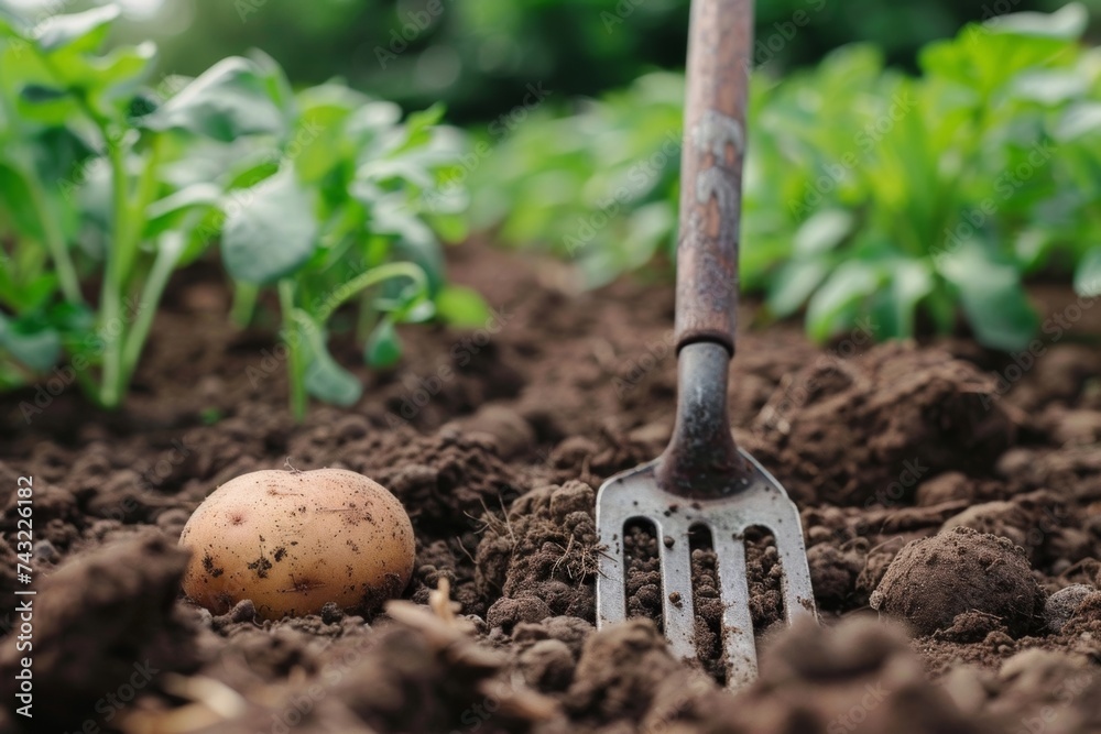 Potato Harvesting with Fork