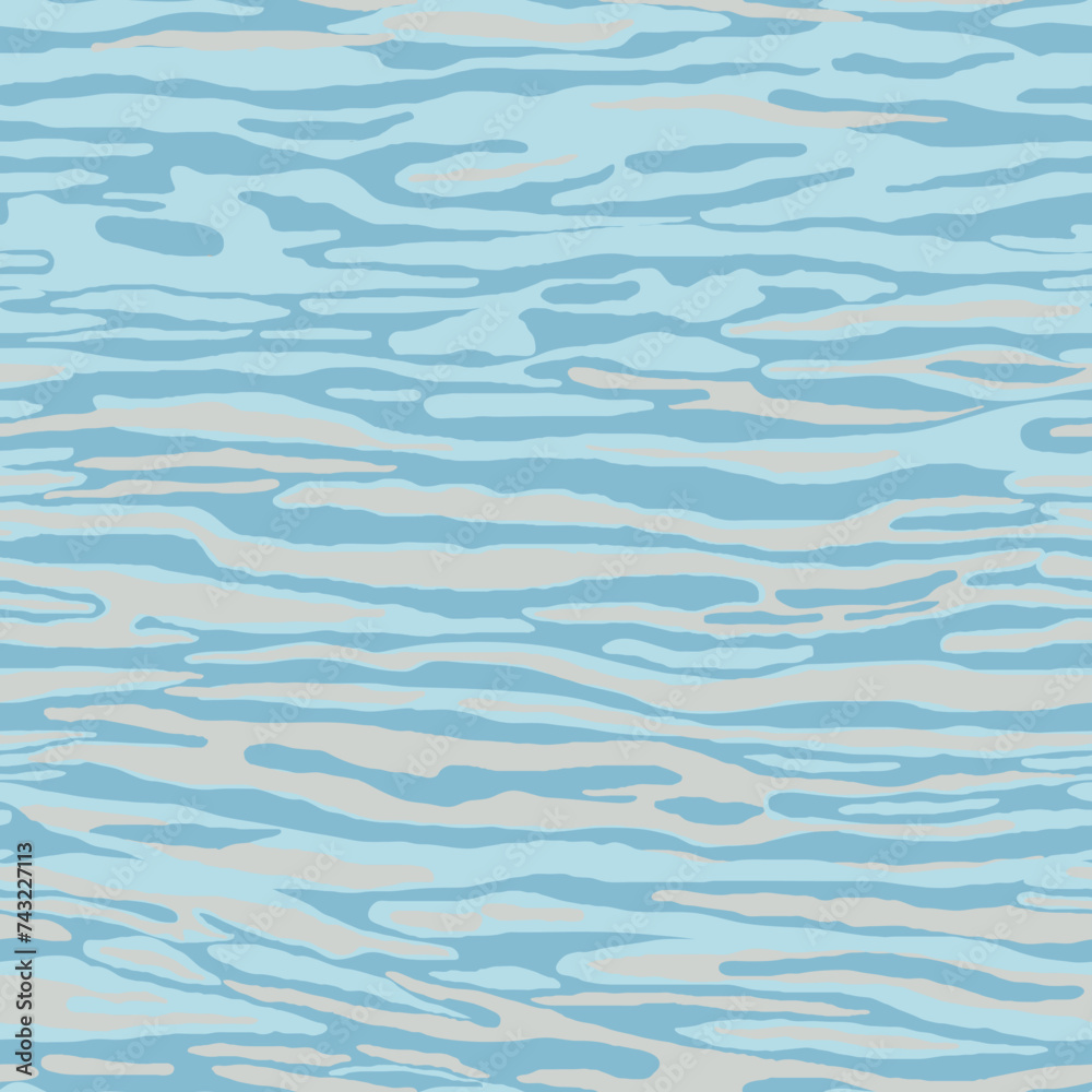 Cool blue water surface seamless pattern