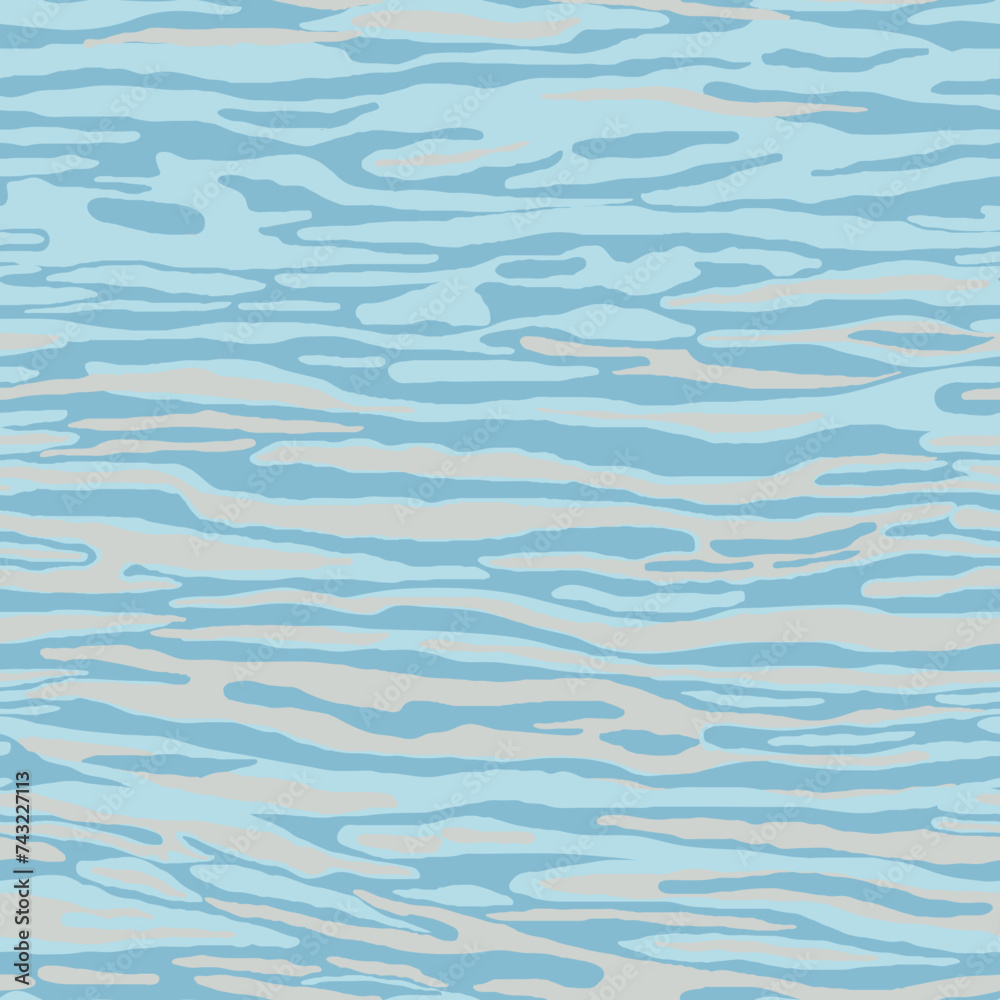 Obraz premium Cool blue water surface seamless pattern